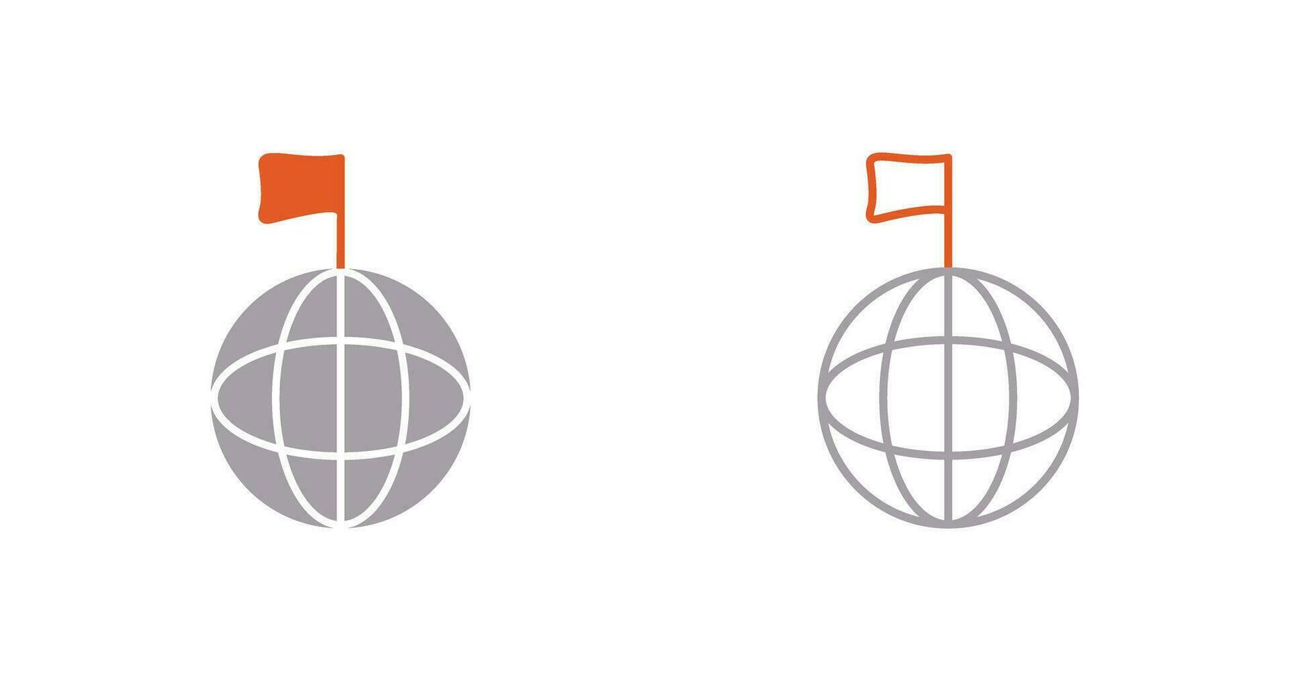 icône de vecteur de signaux mondiaux uniques