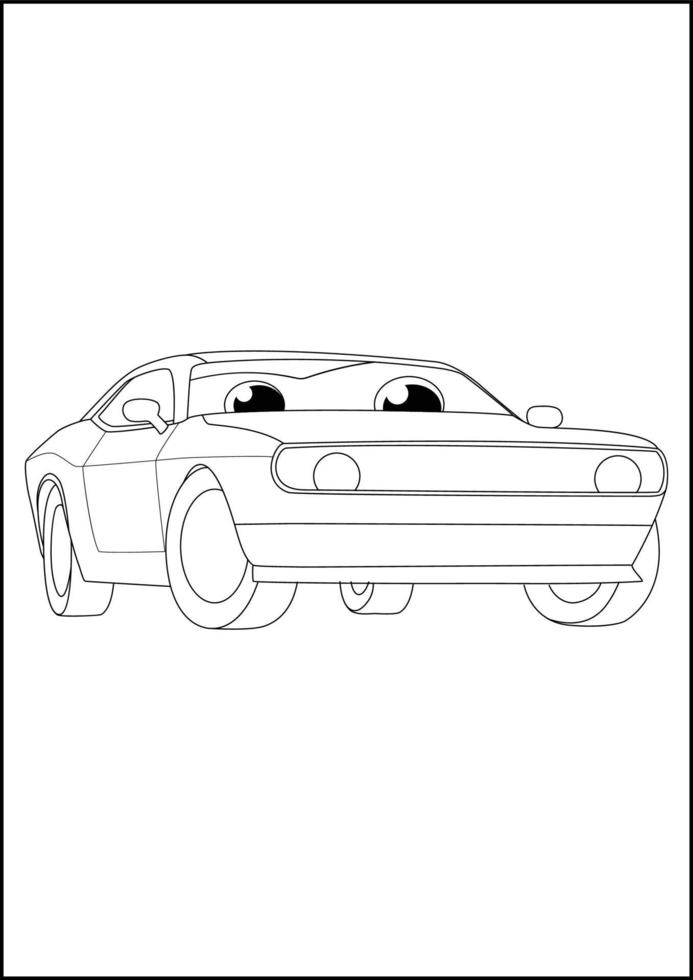 pages à colorier pour enfants - des pages de coloriage amusantes et sympas pour les véhicules pour enfants. vecteur
