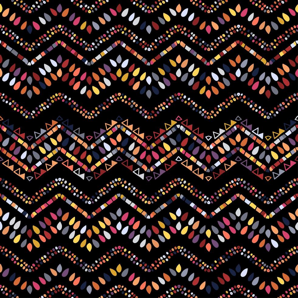 motif en zigzag géométrique ikat. thème ethnique tribal vecteur