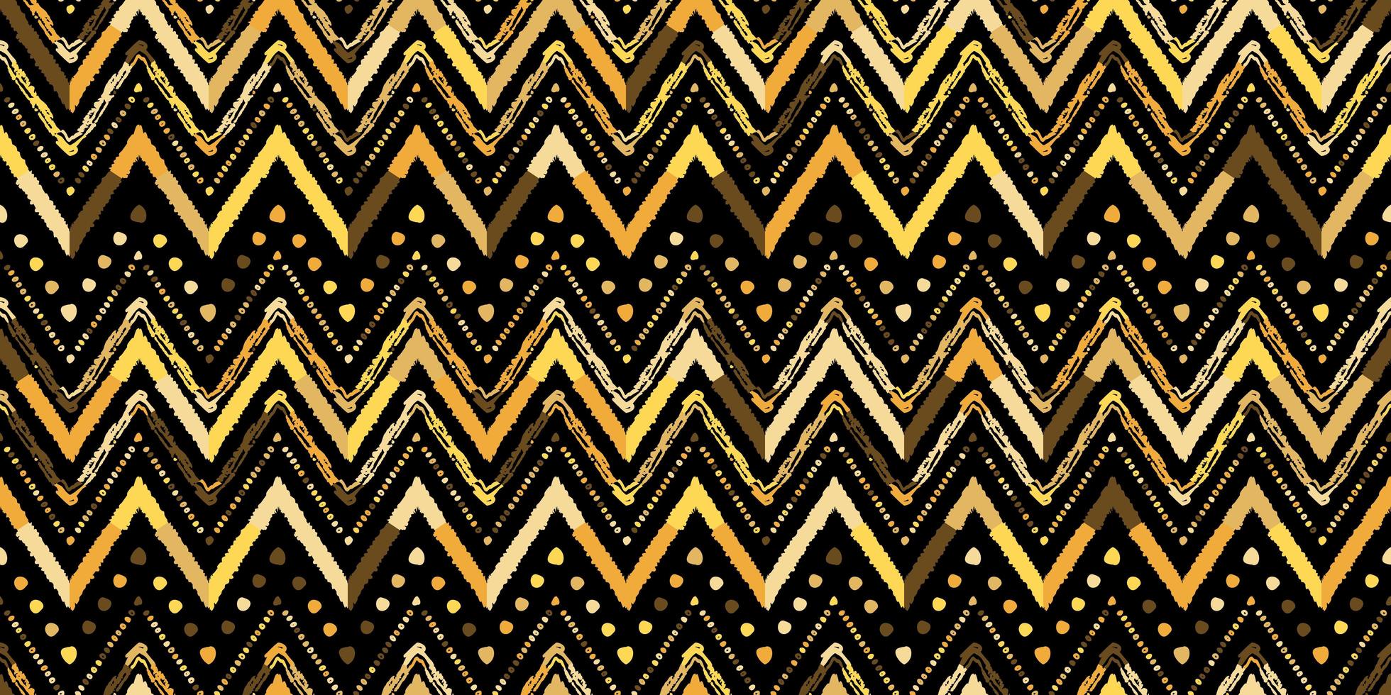 motif de style africain rétro en zigzag. conception à chevrons vecteur