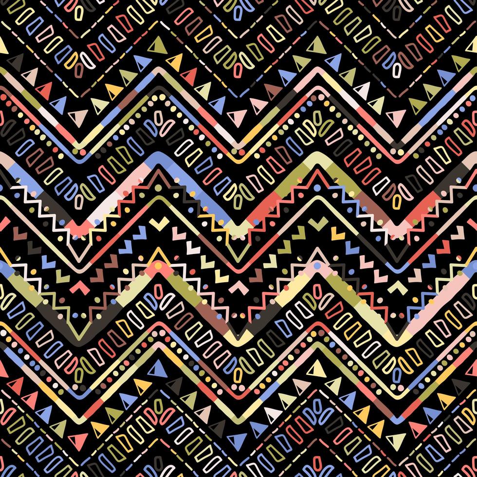 motif en zigzag géométrique ikat. thème ethnique tribal vecteur