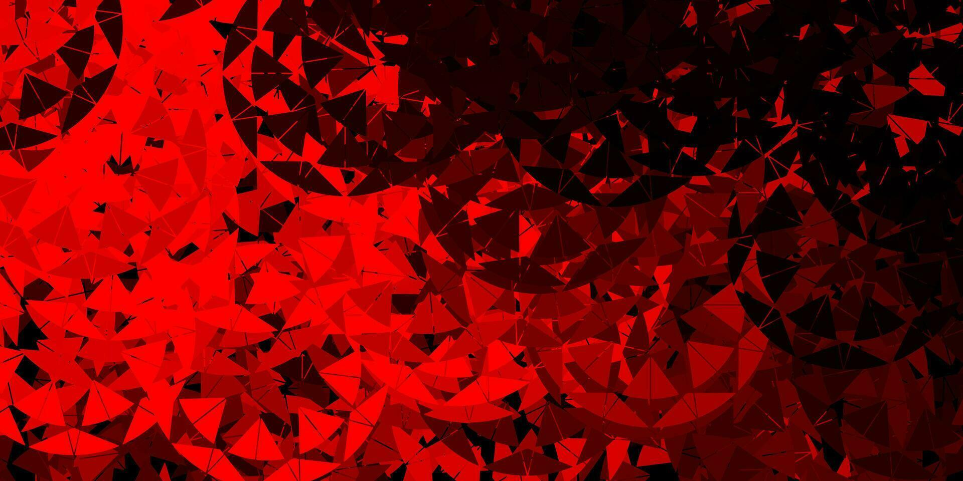 fond de vecteur rouge clair avec des triangles.