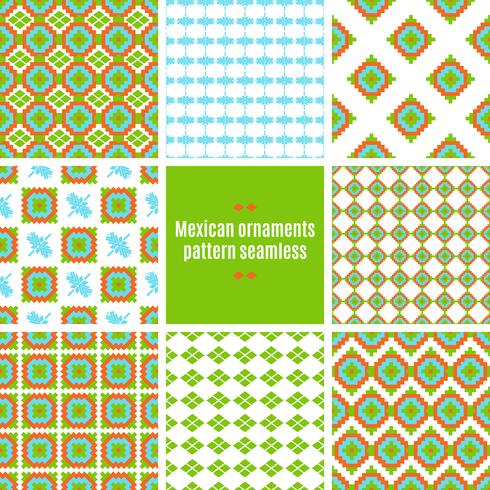 Modèle sans couture textile entrelacs folklorique mexicain vecteur