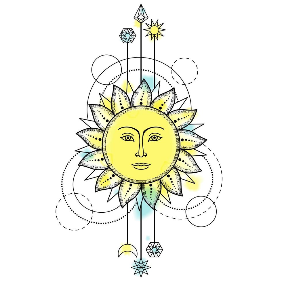 symbole moderne du soleil vecteur