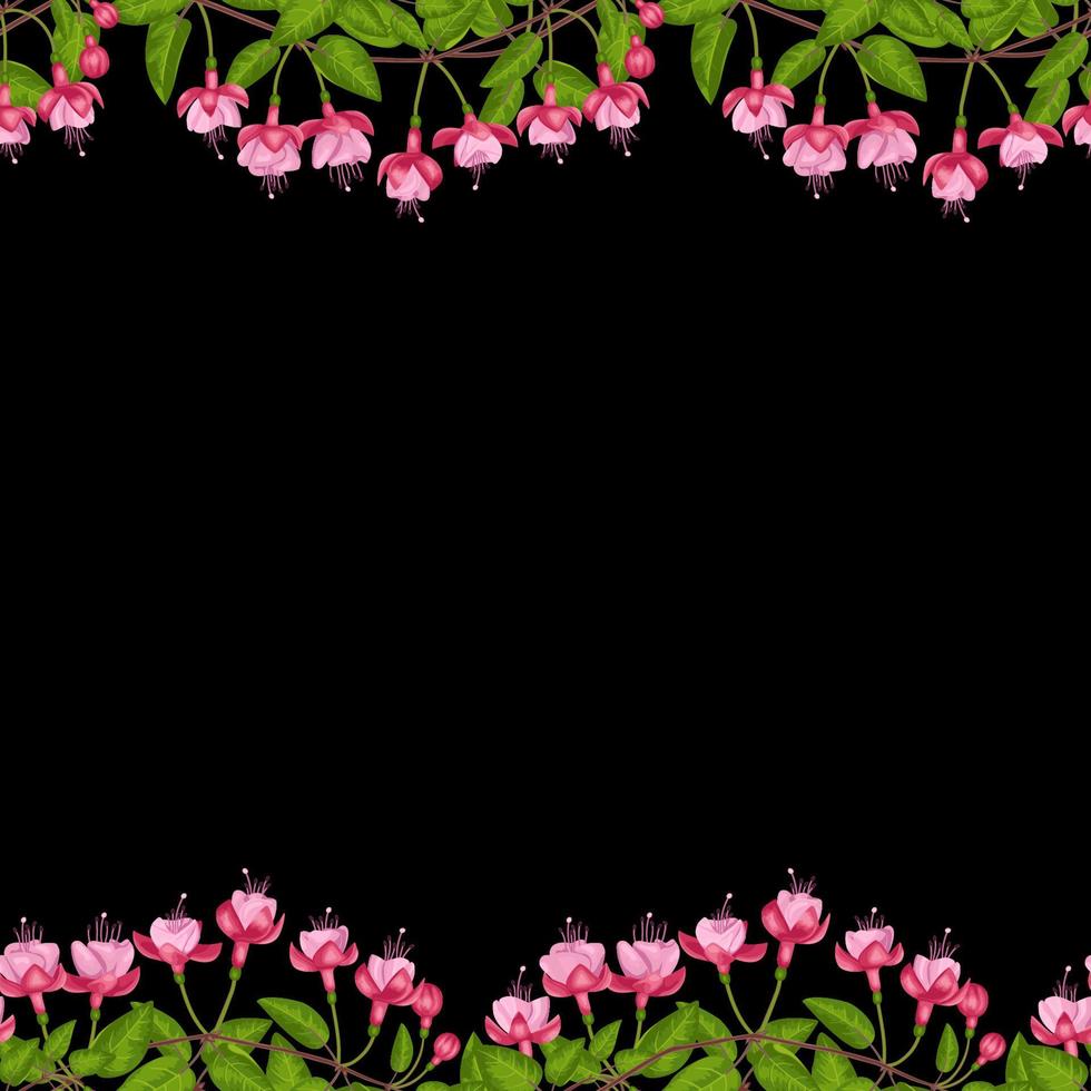 bordure double sans couture fuchsia vecteur