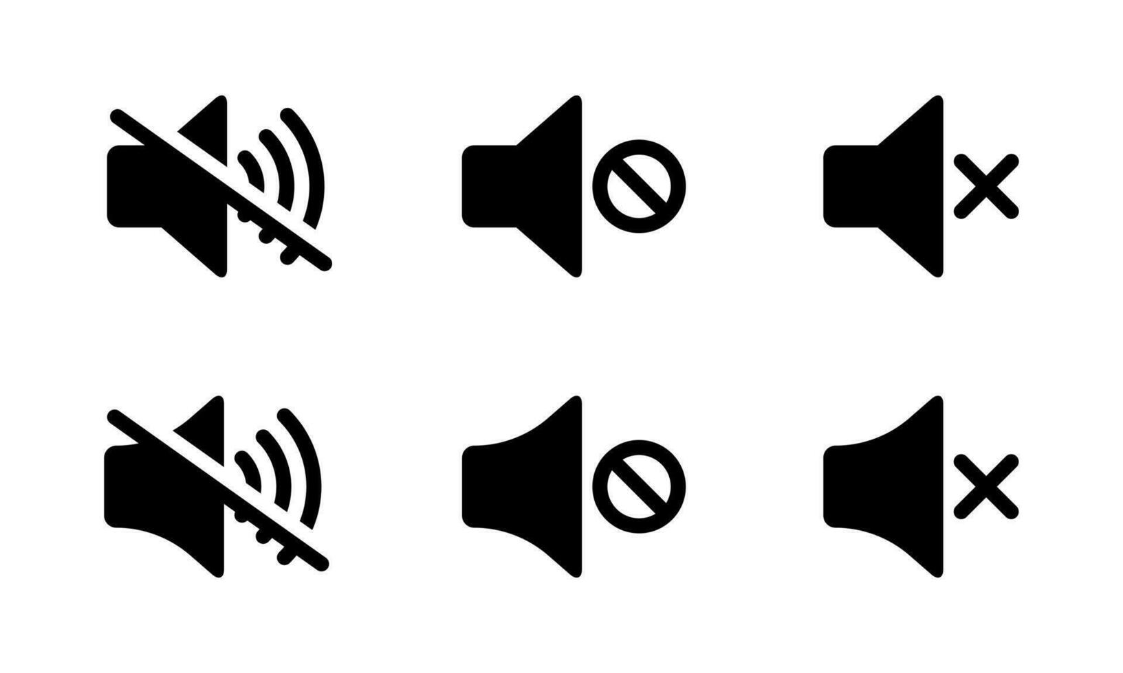 non son, muet orateur icône vecteur. l'audio de signe symbole vecteur