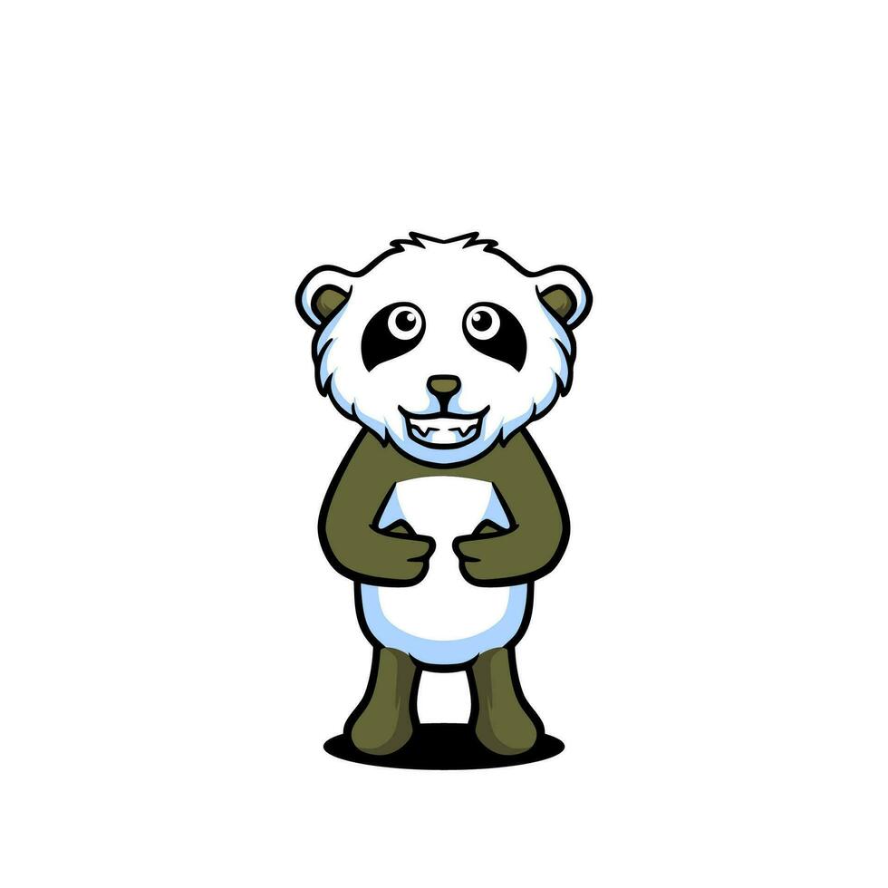 mignonne bébé Panda dessin animé mascotte vecteur