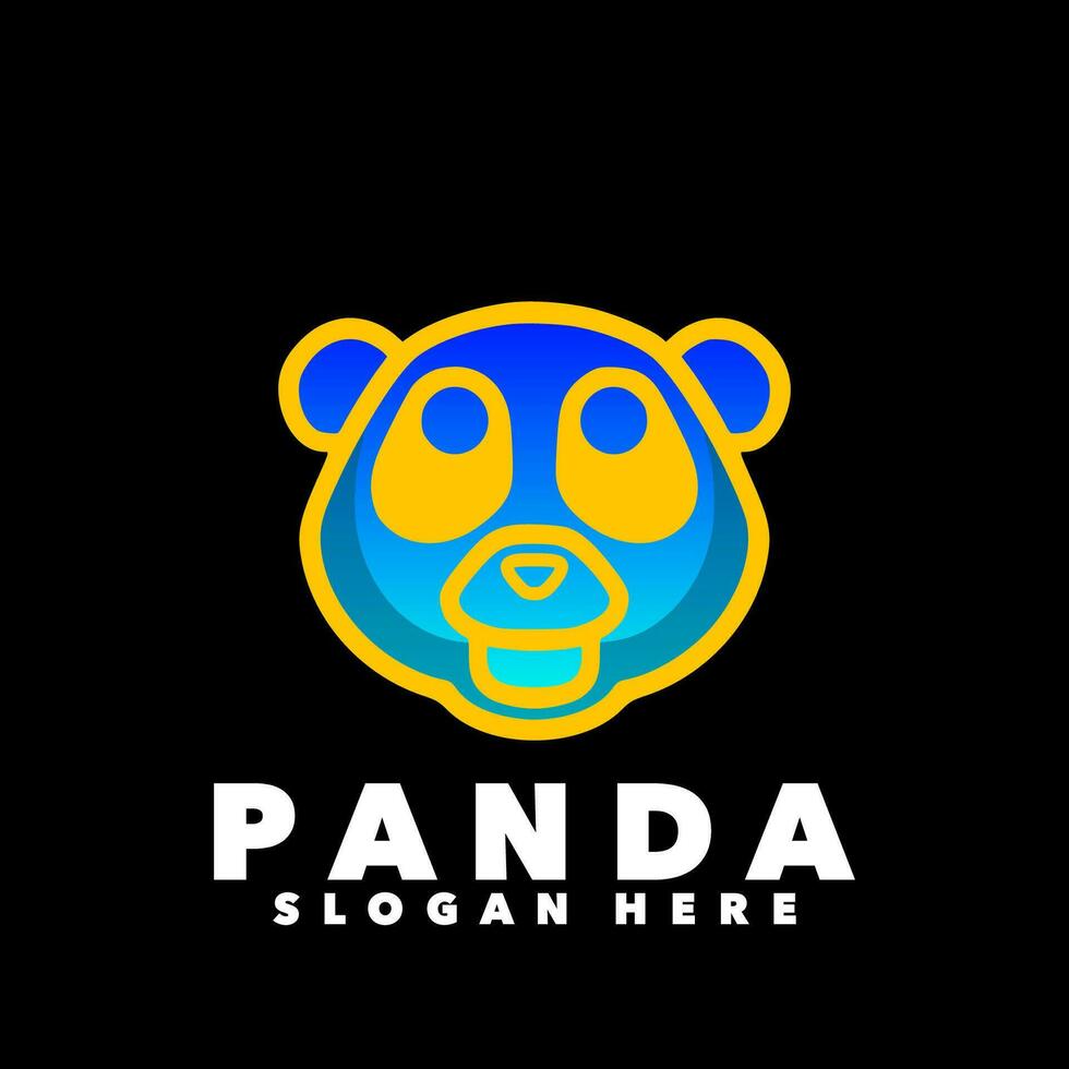 Panda ligne logo vecteur