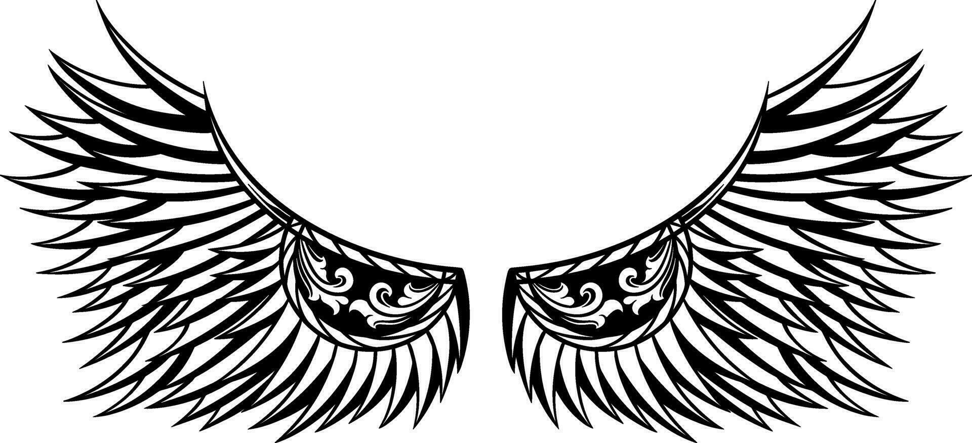 Aigle ailes vecteur conception. illustration