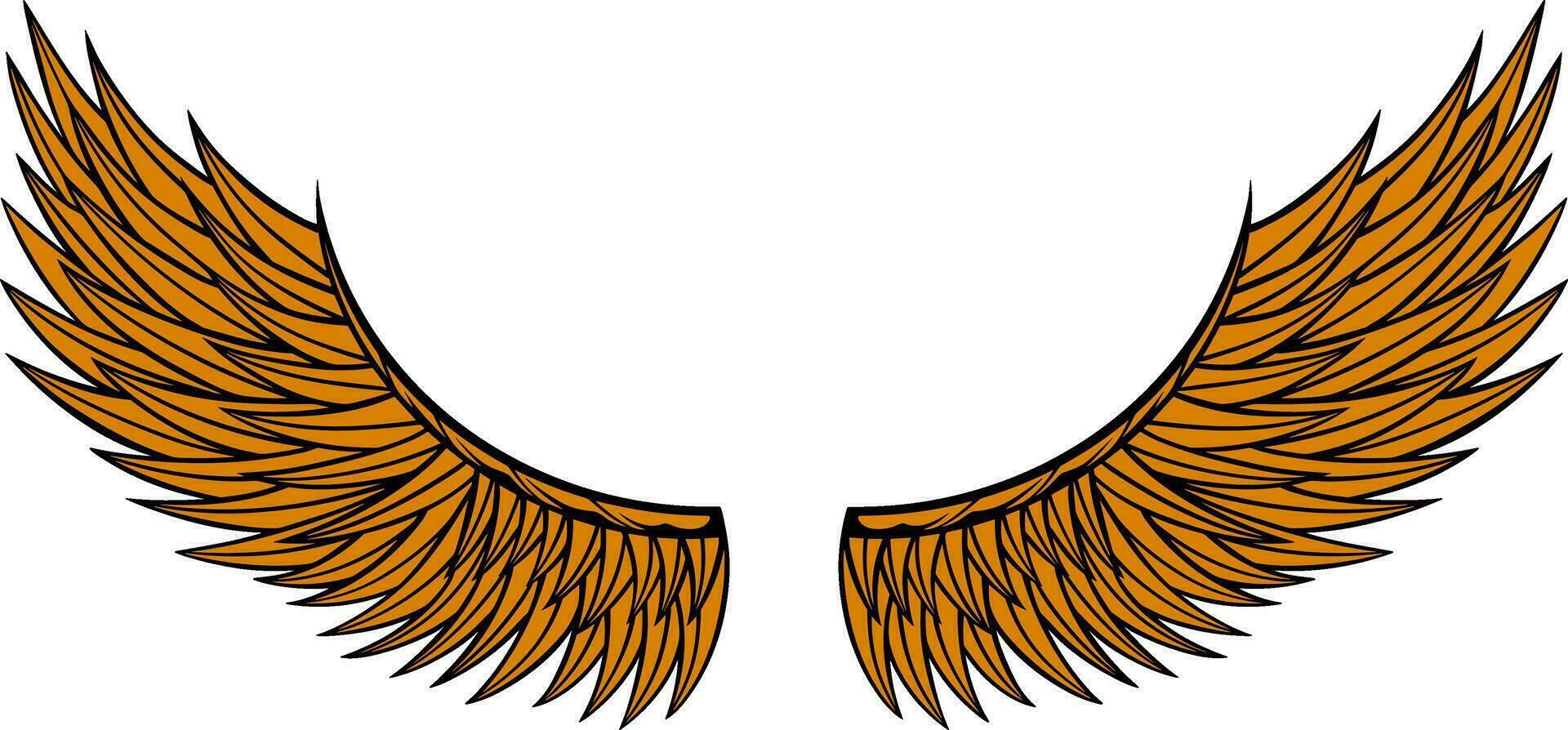 Aigle ailes vecteur conception. illustration