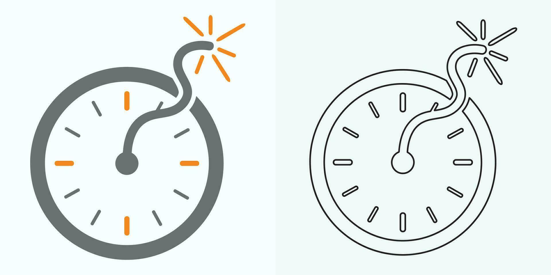 Nouveau style analogique l'horloge plat vecteur icône. symbole de temps gestion, chronomètre avec heure, minute, et seconde La Flèche. Facile illustration isolé sur une blanc Contexte.