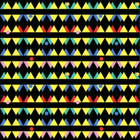 Transparente motif abstrait vintage avec des triangles dans le style des années 80 vecteur