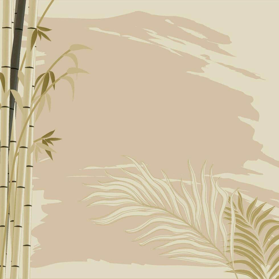 marron feuilles paume floral lignes art impression conception. botanique mur art vecteur abstrait art conception pour mur imprimer.