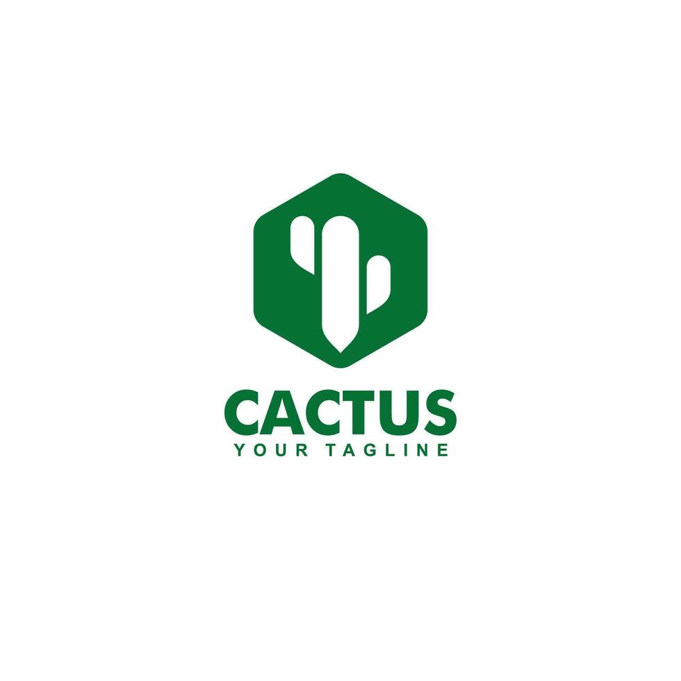 illustration vectorielle de cactus logo modèle vecteur