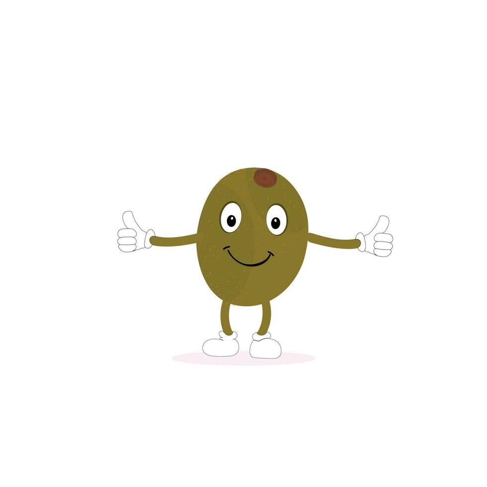 kiwi fruit sourit. mignonne dessin animé émoticônes. emoji Icônes. kiwi personnage avec une cool visage et des lunettes de soleil. parfait pour enfants, marchandise et autocollant, bannière promotion vecteur