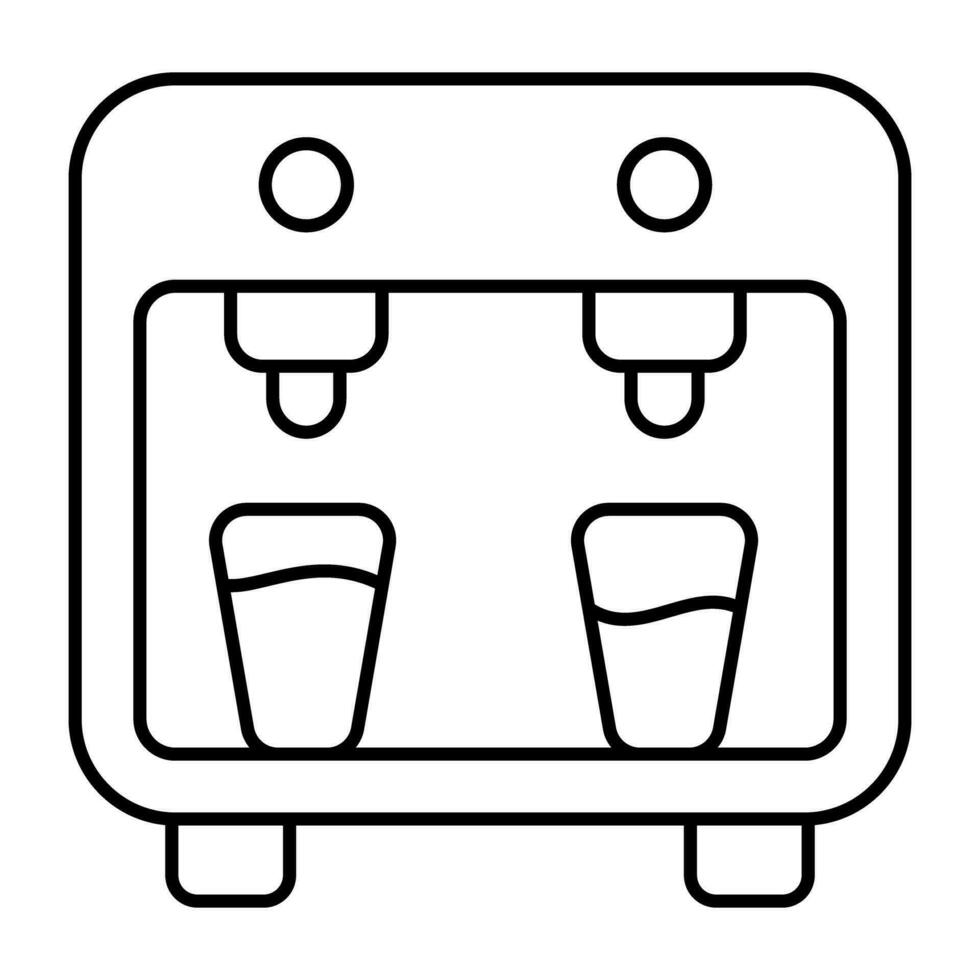 Créatif conception icône de la glace crème machine vecteur