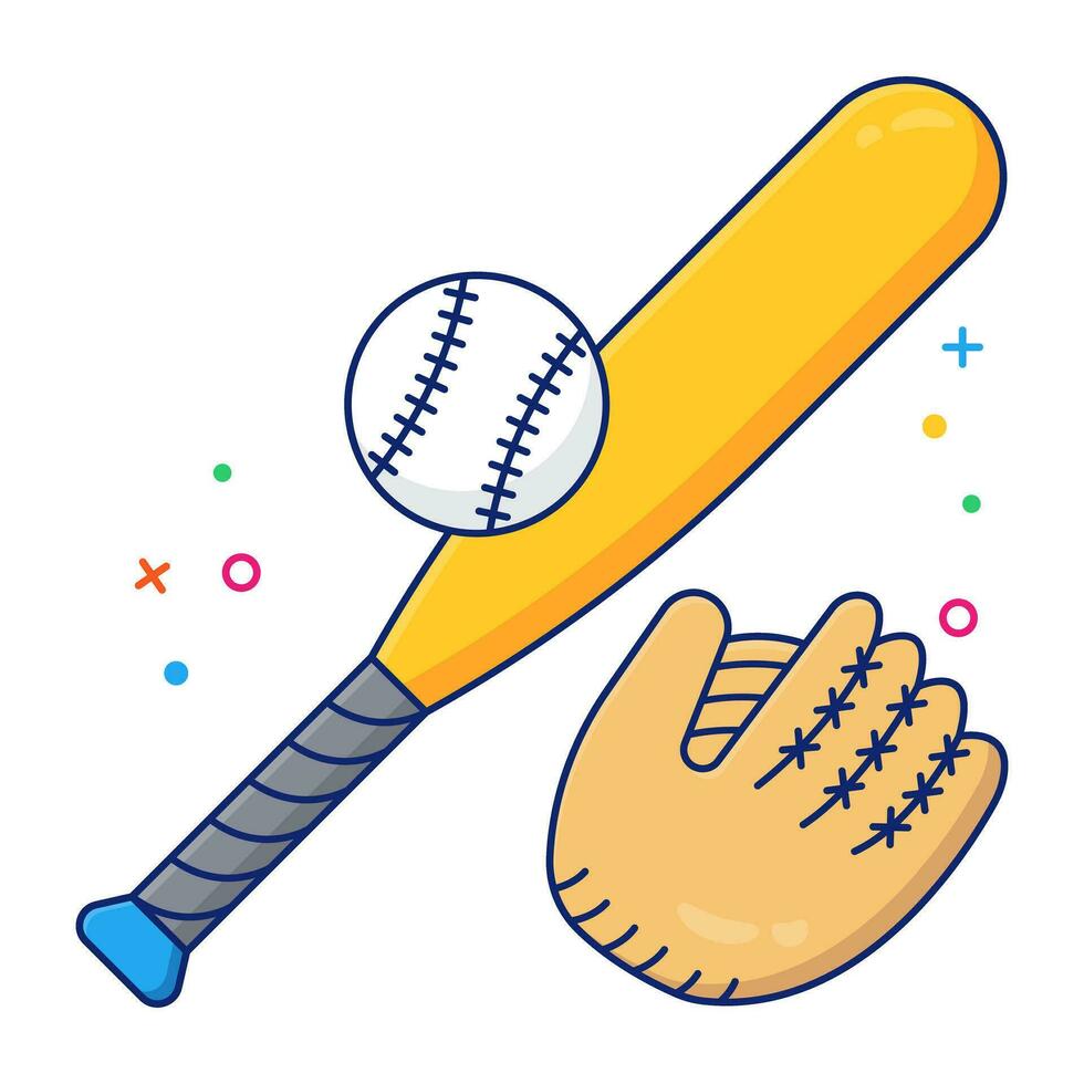 icône de conception modifiable de baseball vecteur