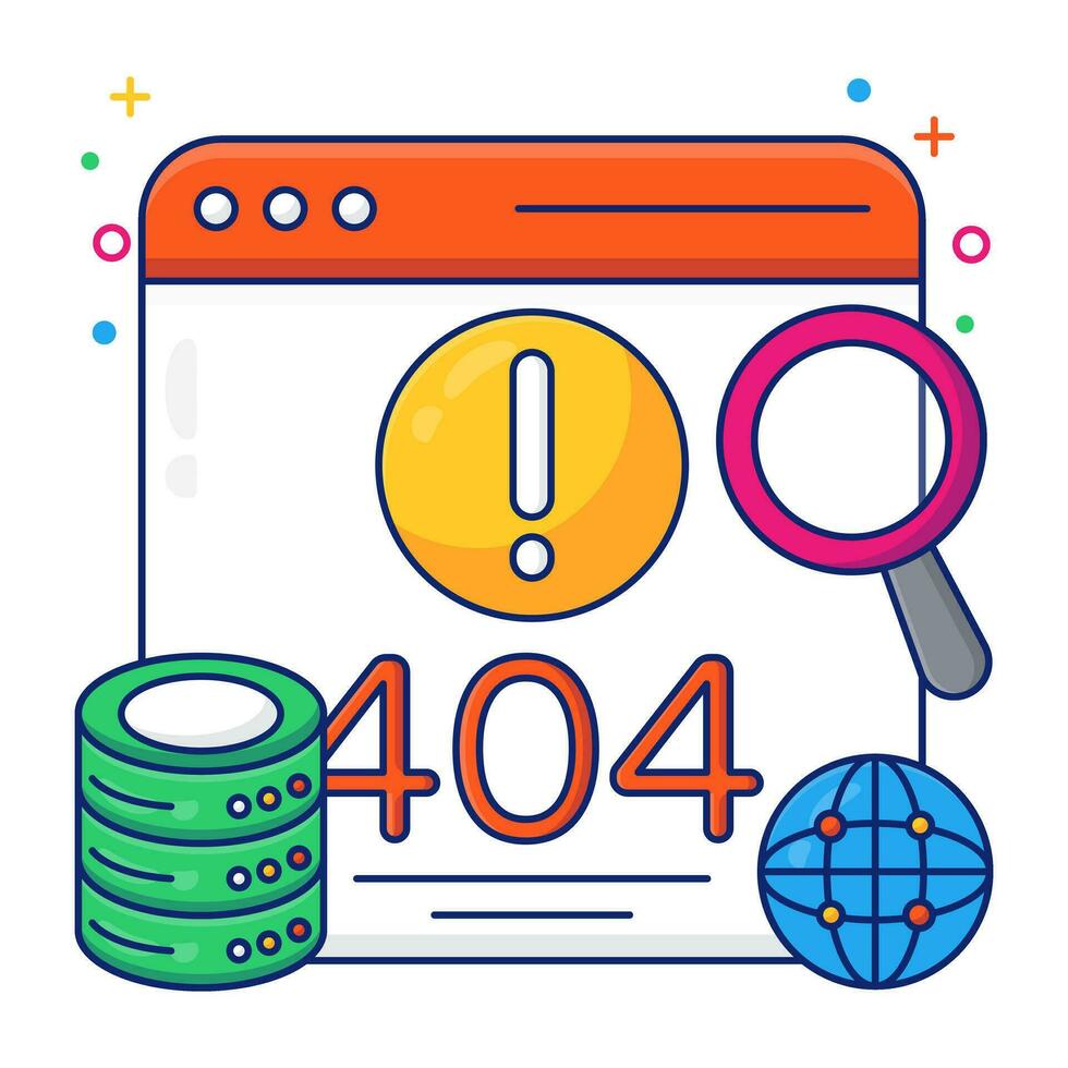 un vecteur de conception créative d'erreur 404