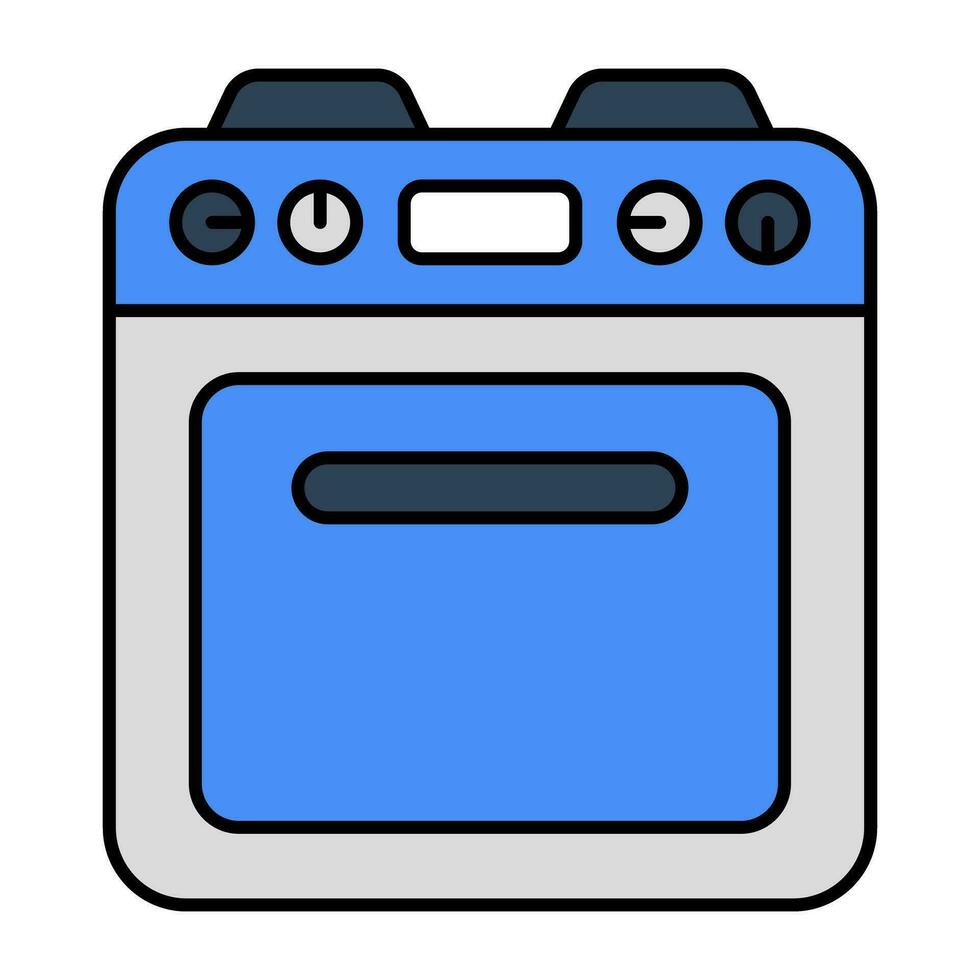 icône de conception modifiable de la cuisinière vecteur