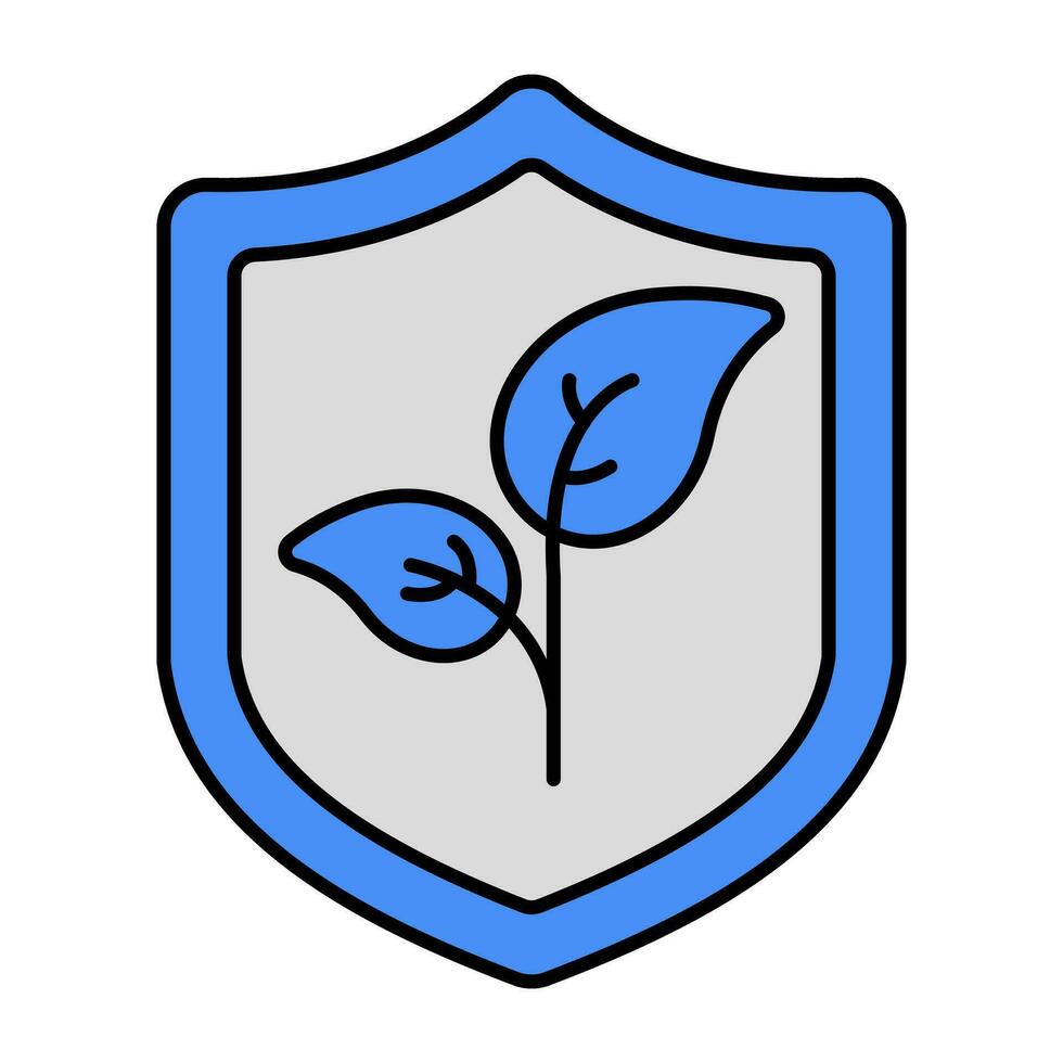 icône du design créatif de la sécurité écologique vecteur