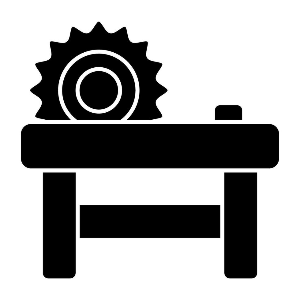 une icône d'outil de coupe de bois, conception vectorielle de scie vecteur