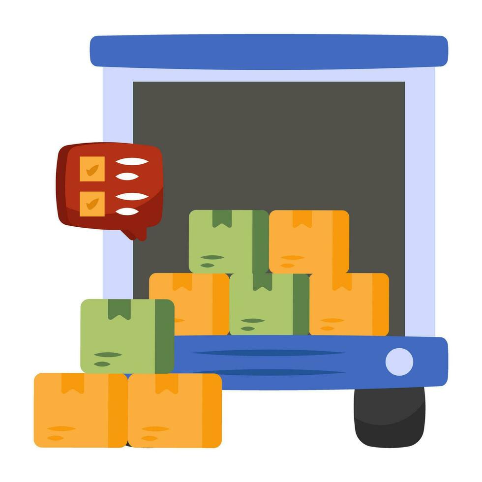 plat conception icône de la logistique espace de rangement vecteur