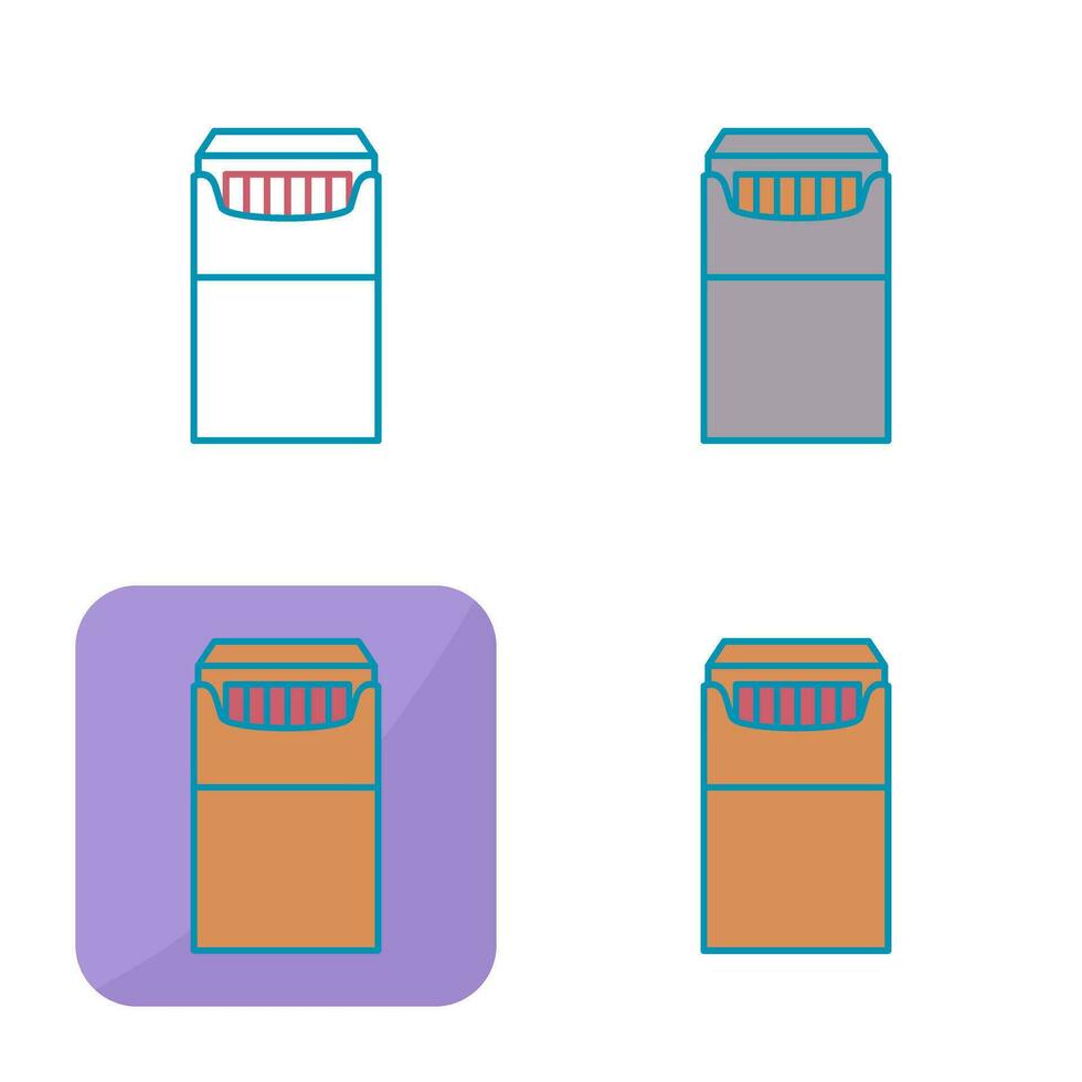paquet unique d'icône de vecteur de cigarettes