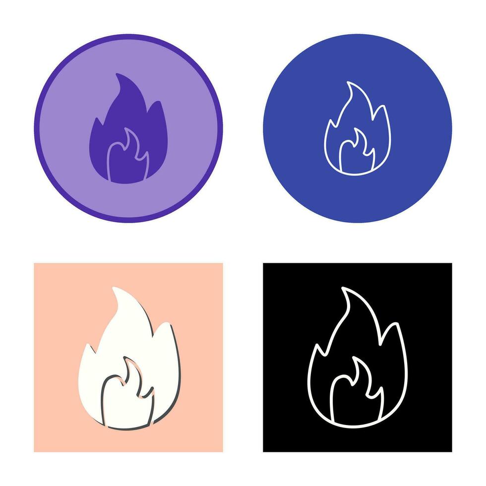icône de vecteur de flamme unique