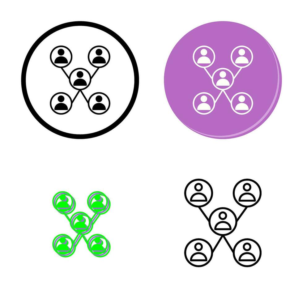 icône de vecteur de réseau d'entreprise unique