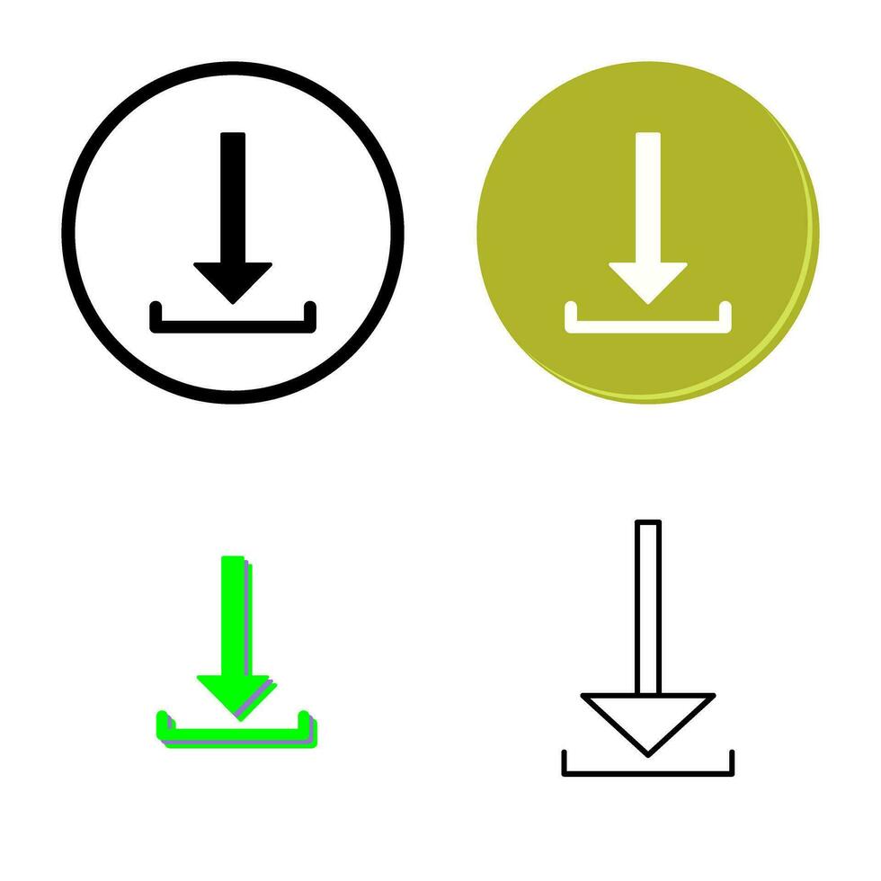 icône de vecteur de téléchargement unique