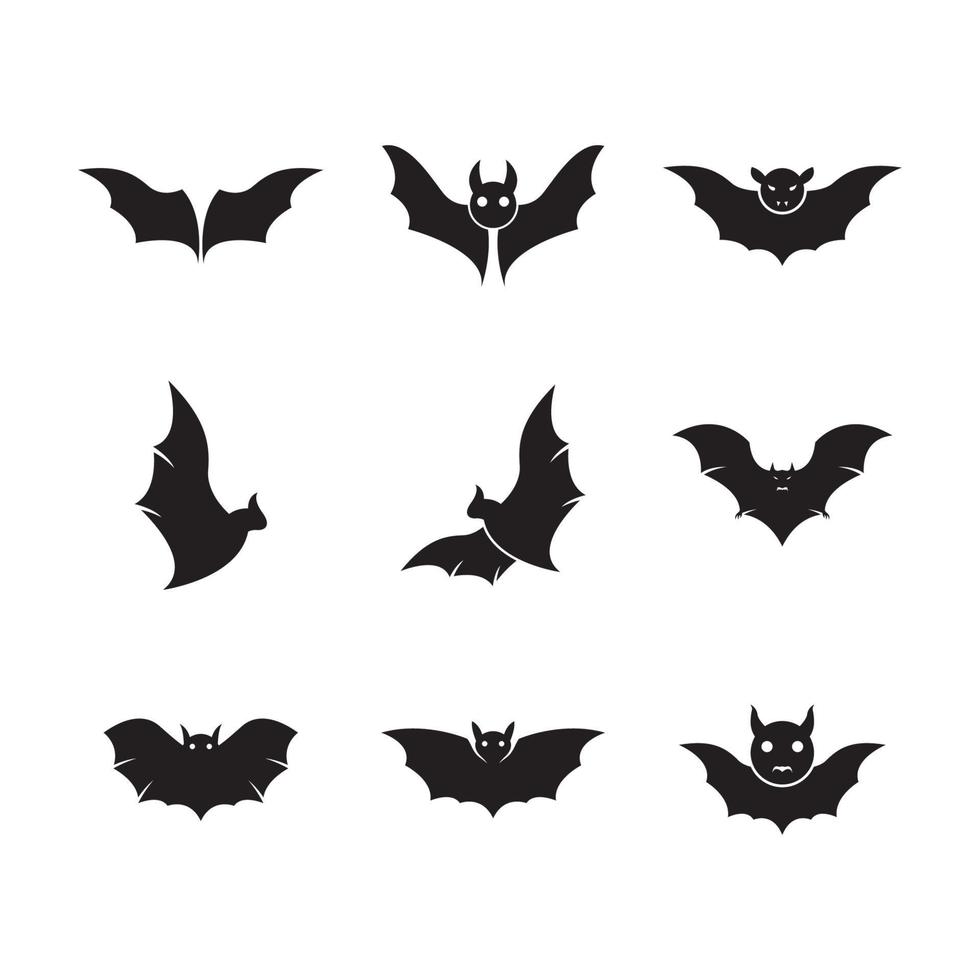 création de logo d'images de chauve-souris vecteur