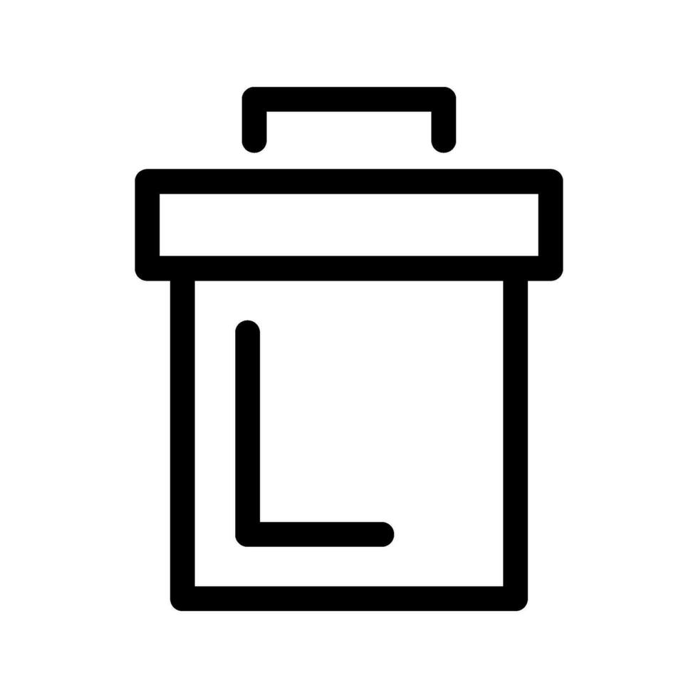 poubelle pouvez icône vecteur symbole conception illustration