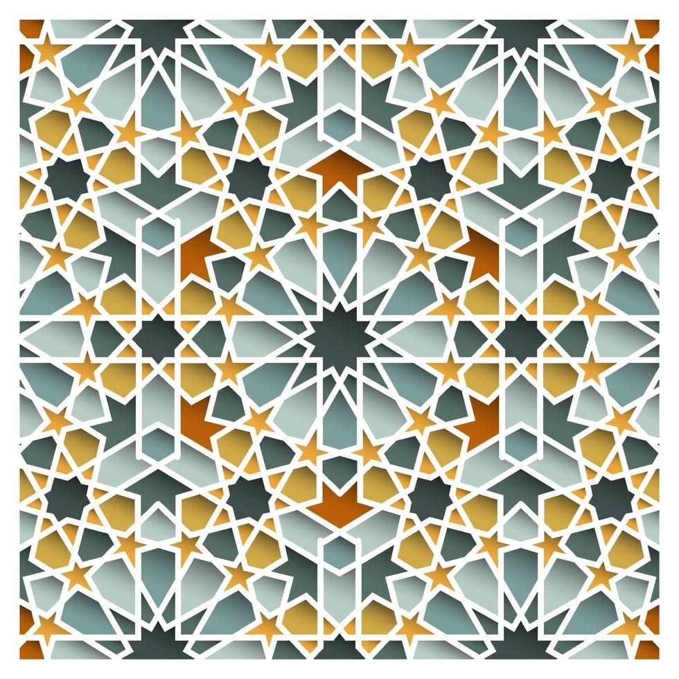 conception de vecteur de motif floral islamique géométrique
