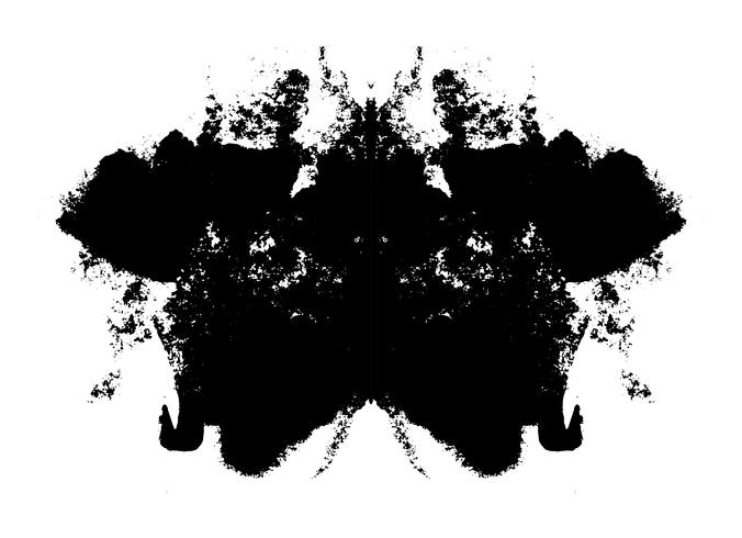 Test de taches d&#39;encre de Rorschach vecteur