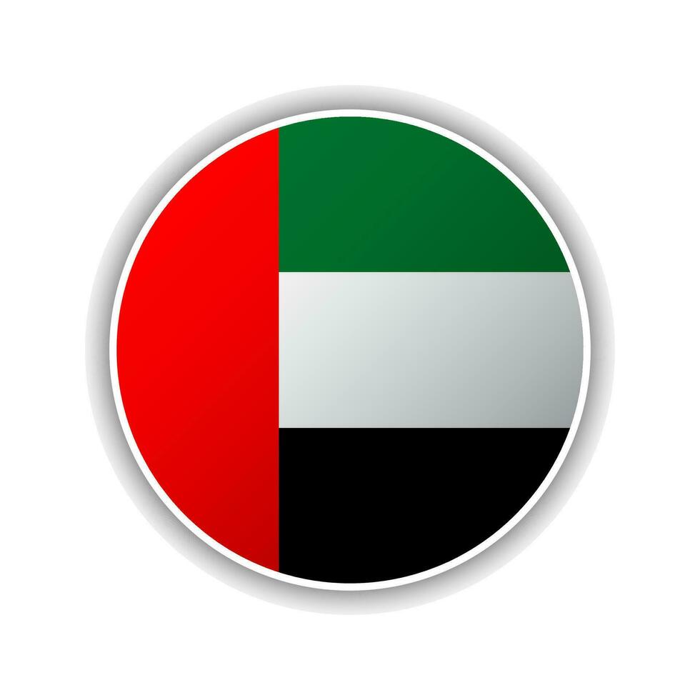 abstrait cercle uni arabe émirats drapeau icône vecteur