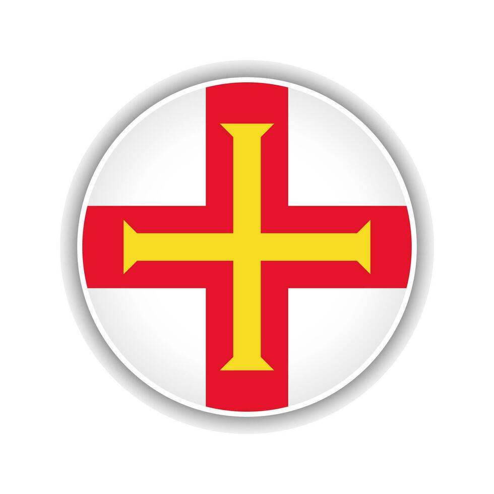 abstrait cercle Guernesey drapeau icône vecteur