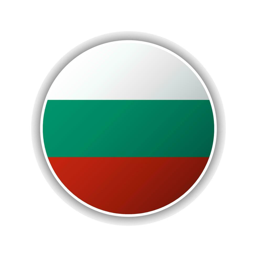 abstrait cercle Bulgarie drapeau icône vecteur