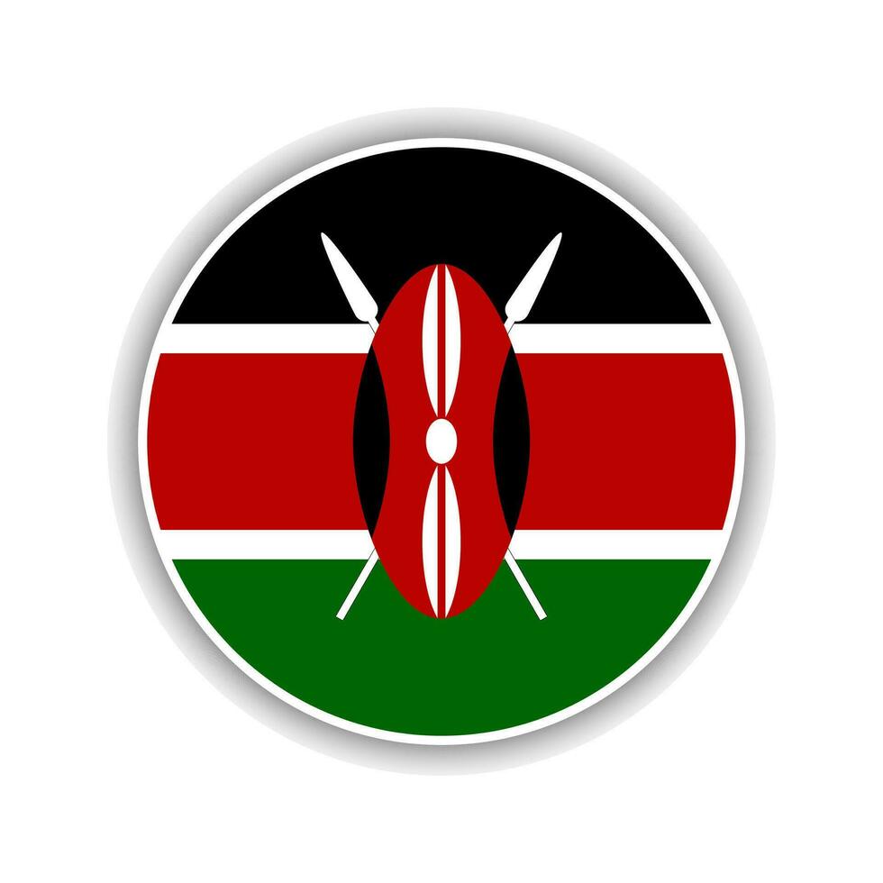 abstrait cercle Kenya drapeau icône vecteur