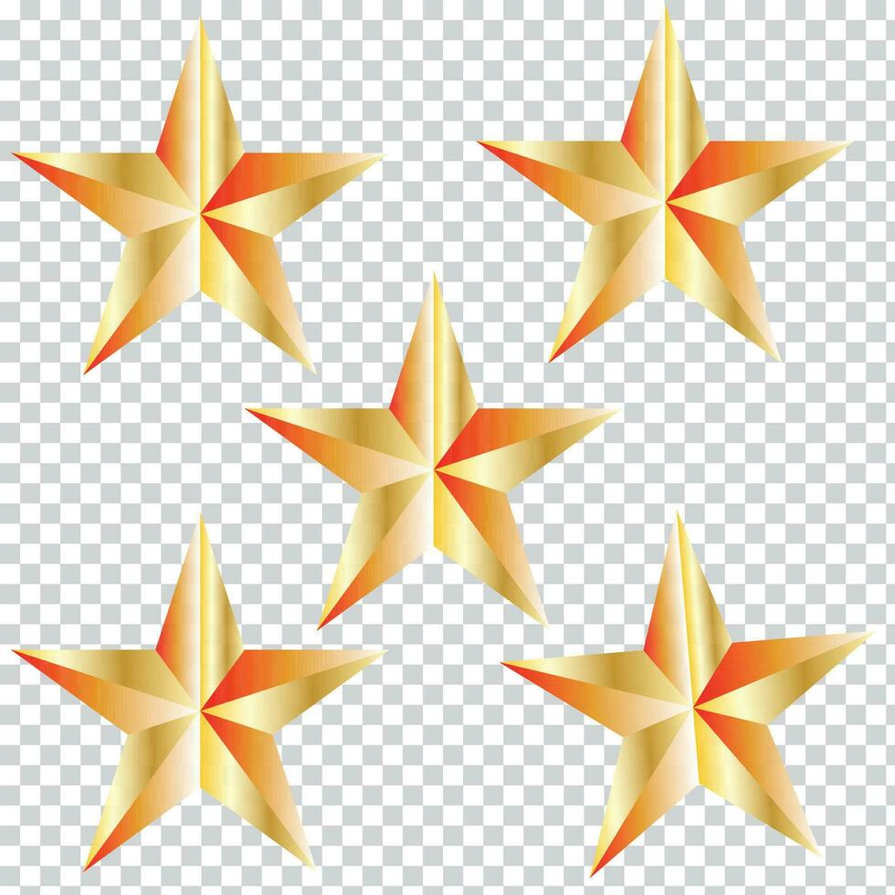 d'or étoile - 3d rendre vecteur