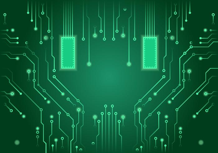 Vecteur de circuit imprimé vert