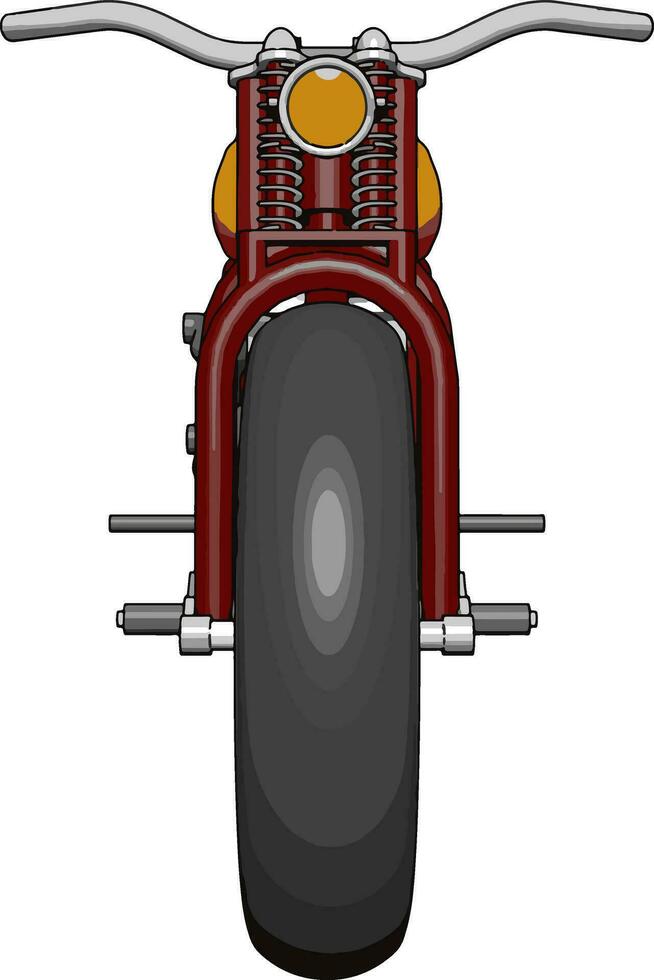 moto rouge, illustration, vecteur sur fond blanc.
