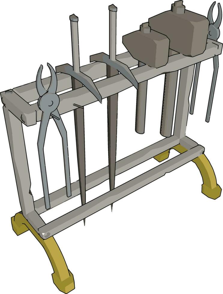 place pour les outils, illustration, vecteur sur fond blanc.