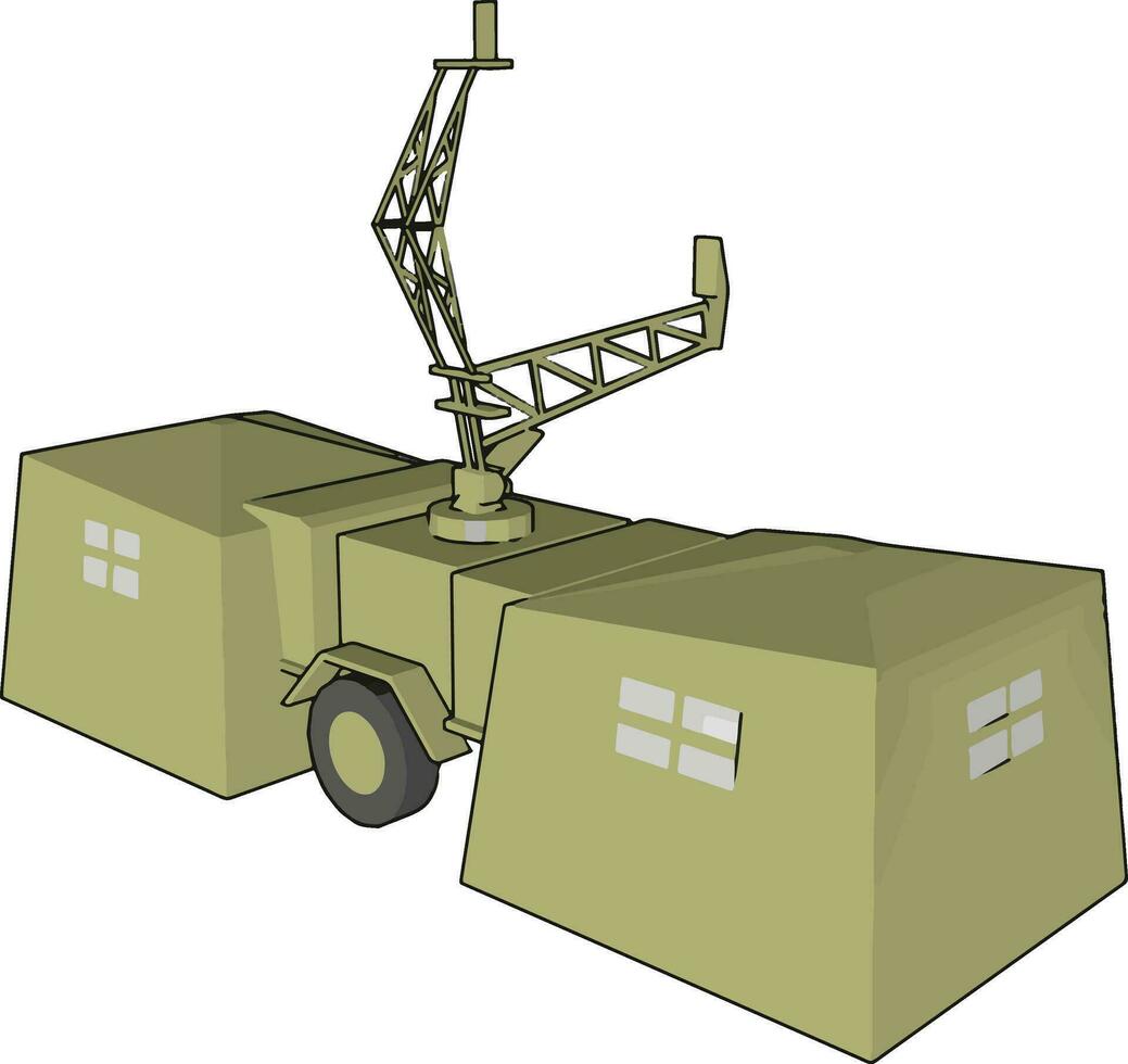 militaire radar esquisser vecteur ou Couleur illustration