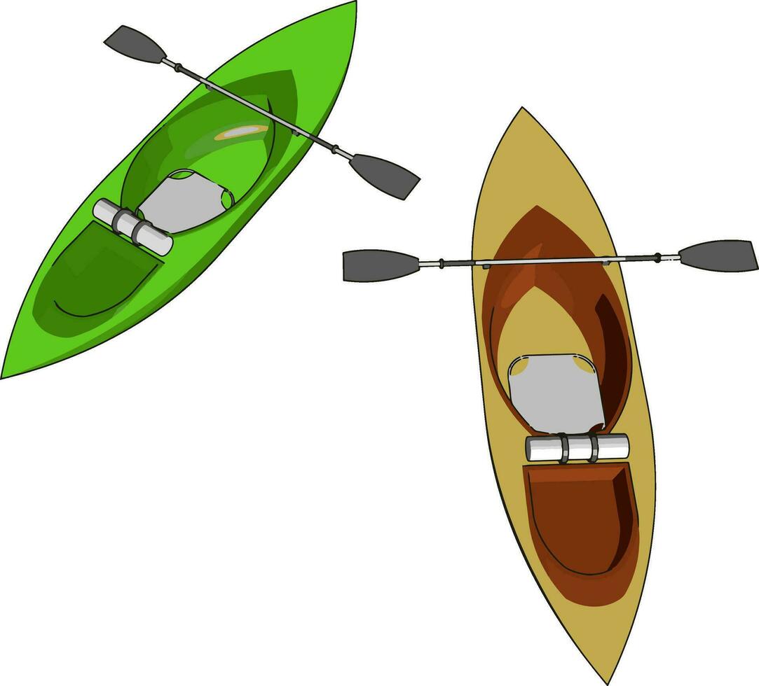 utilisation de mer kayaks vecteur ou Couleur illustration