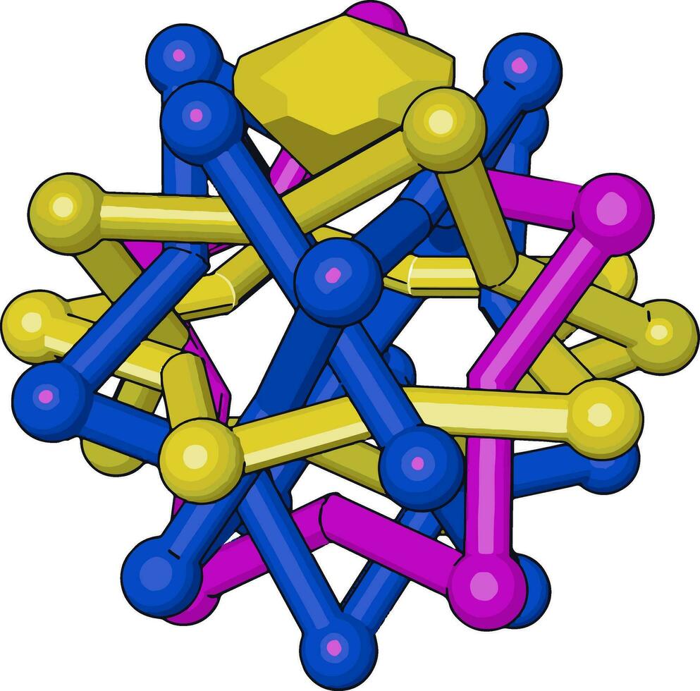 une géant covalent structure image vecteur ou Couleur illustration