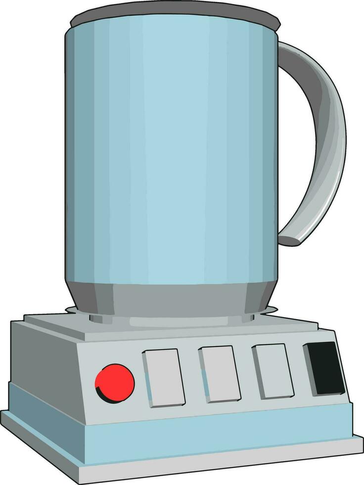 Facile vecteur illustration de un bleu mixeur blanc Contexte
