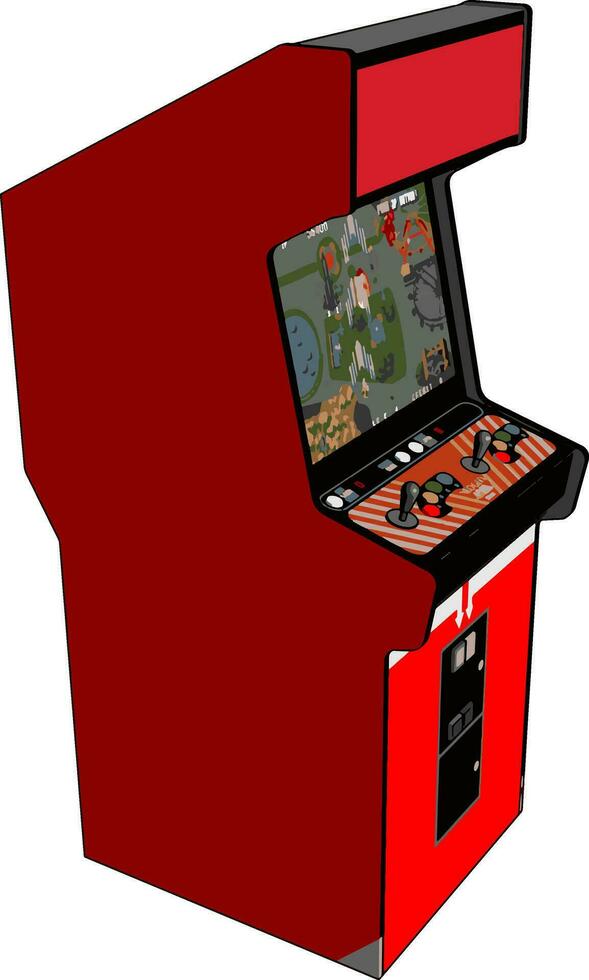 ancien rouge vidéo Jeu vecteur illustration sur blanc Contexte