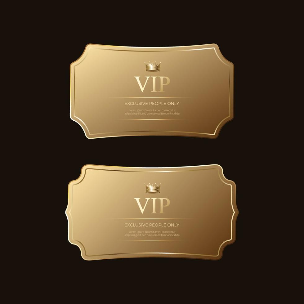 badges et étiquettes dorés premium de luxe vecteur premium