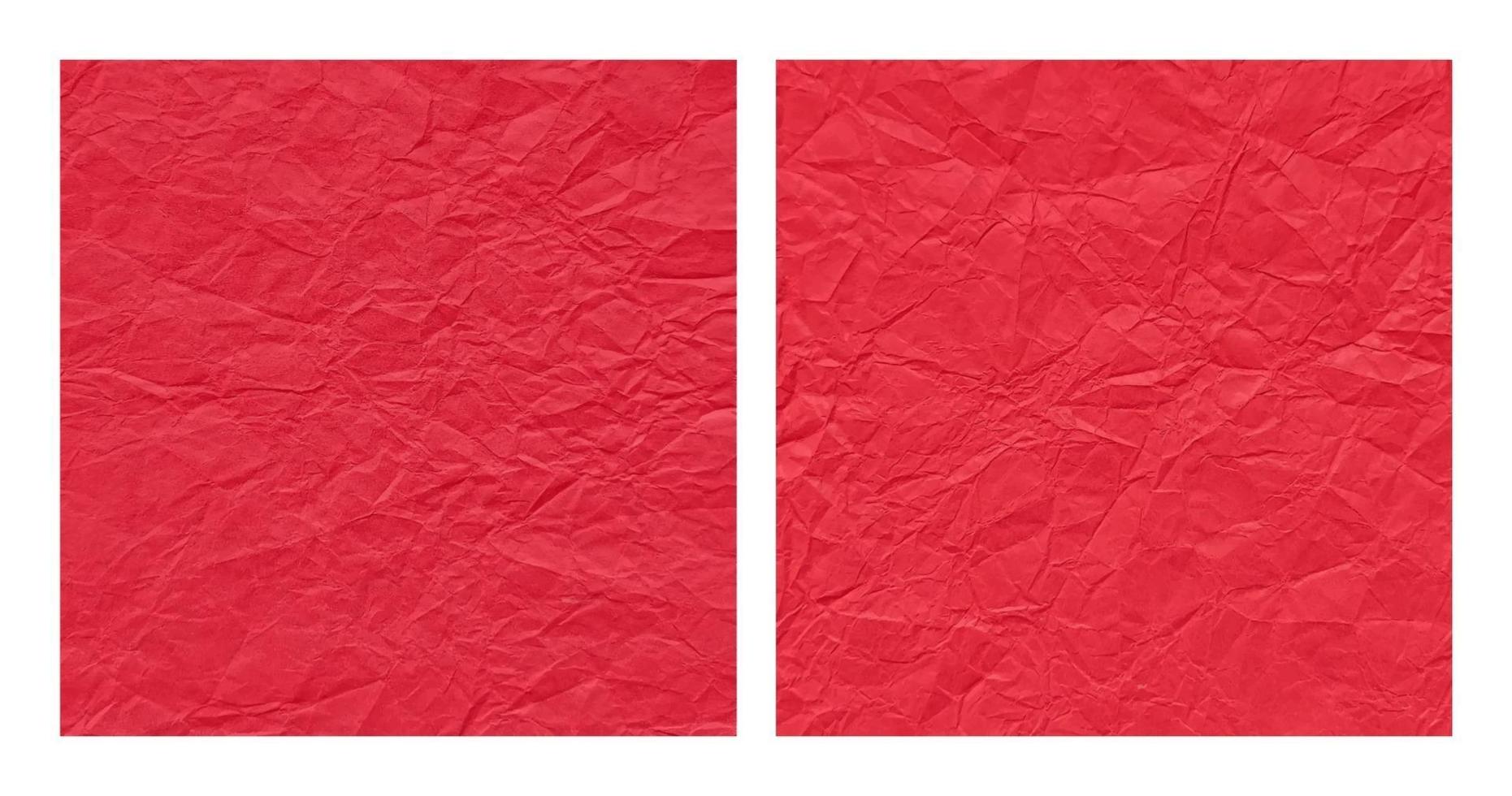 ensemble de fond de texture de papier rouge froissé réaliste vecteur