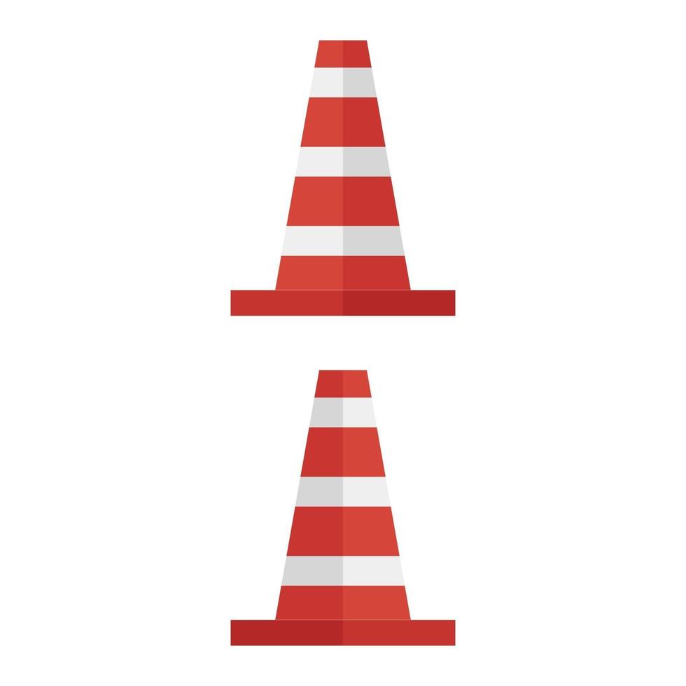 cône de signalisation illustré sur fond blanc vecteur